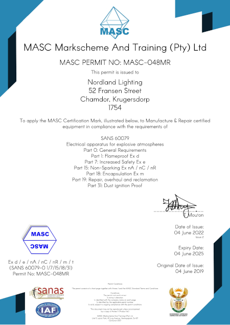 Masc Permit 048mr SANS 60079