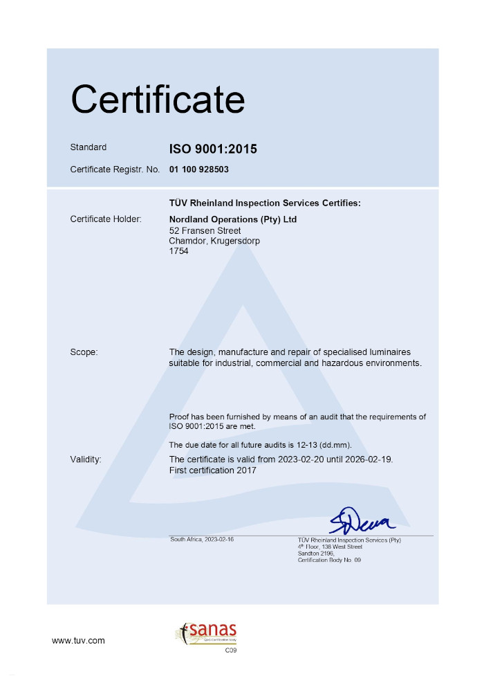 iso 9001 2023 certificate