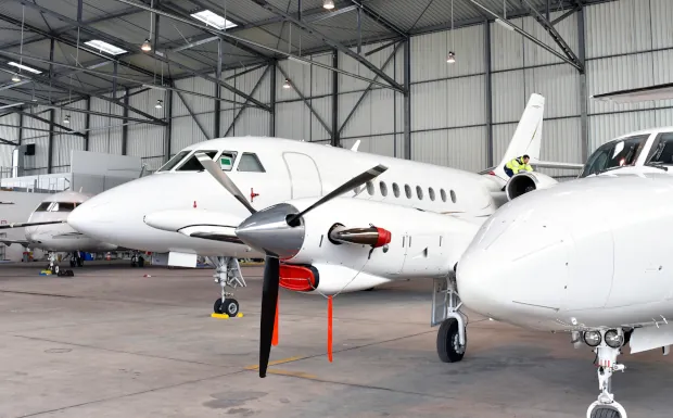 Small aircraft hanger lighting